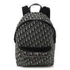 Oblique Calfskin Rider Backpack Beige Black