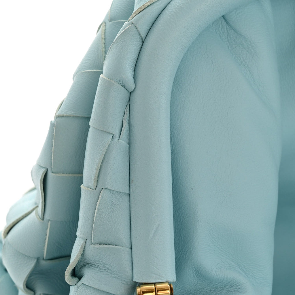 Nappa Maxi Intrecciato The Pouch Oversized Clutch Teal Washed