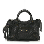 Agneau Classic Gold Hardware Nano City Black