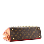 Monogram Calf Hair Spikes Iconoclasts Christian Louboutin Tote Red
