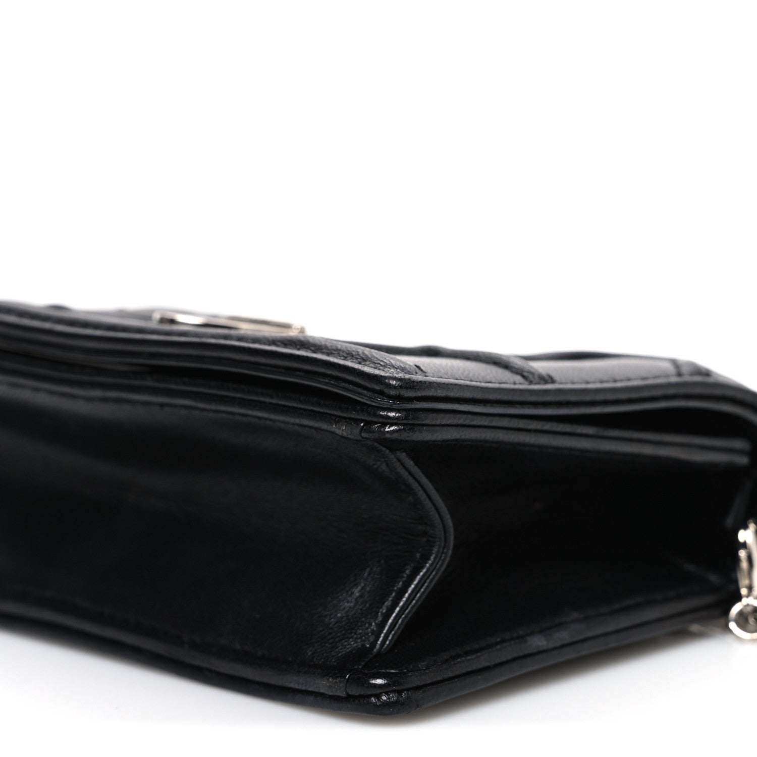 Lambskin Baby Diorama Flap Bag Black