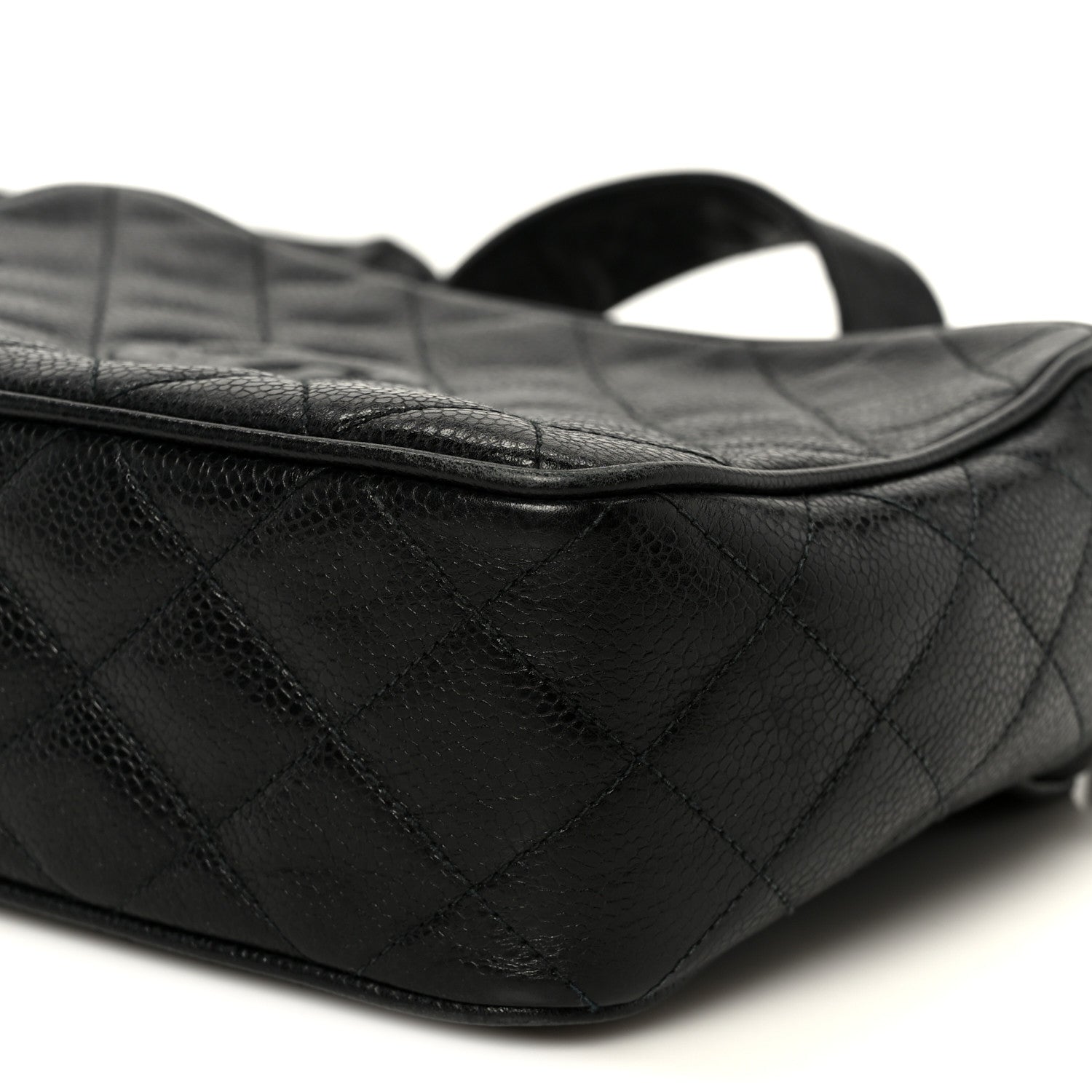 Caviar Quilted Camera Case Black