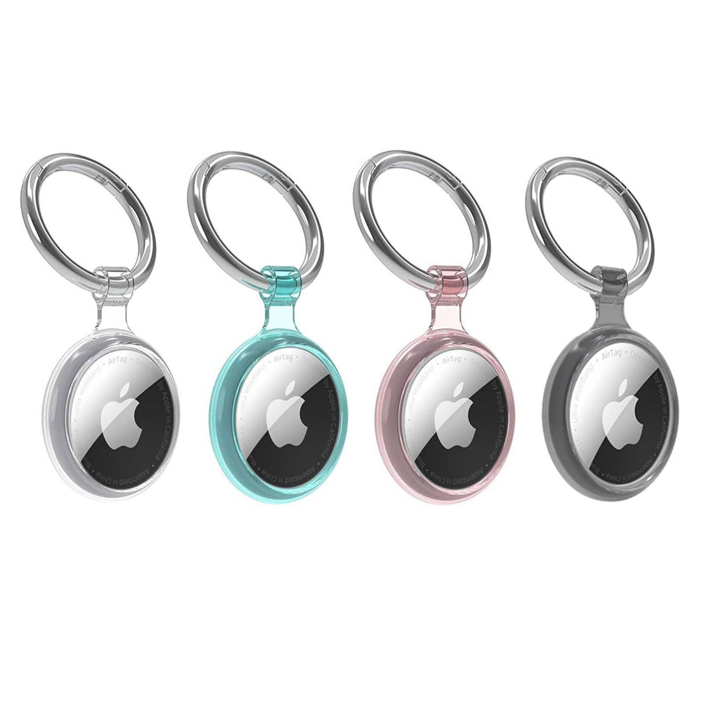 SAHARA - Hybrid Flex Case for Apple AirTag (4-Pack) - Black/White/Blue/Red