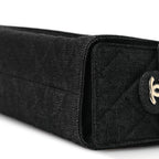 Denim Quilted Mini Chanel 25 Handbag Dark Blue