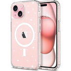 Entronix [Magnetic] Case Compatible with iPhone 13 - [Hard Back] Glitter Clear