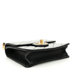Goatskin Quilted Chic Pearls Flap Black