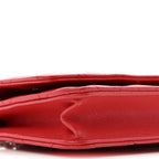 Caviar Quilted Wallet on Chain WOC Red