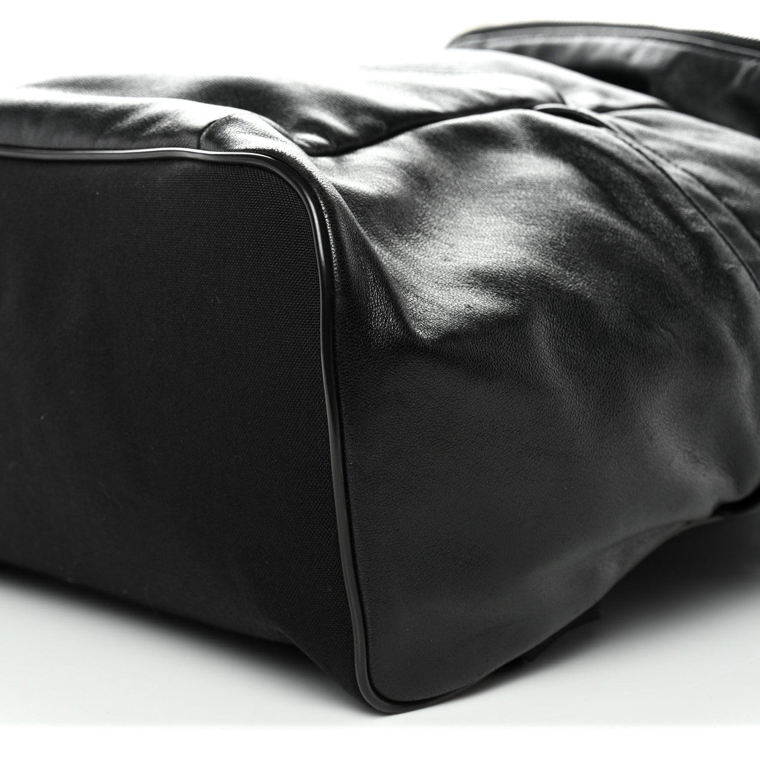 Canvas Calfskin Sid Backpack Black