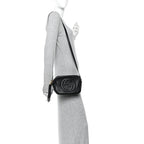 Pebbled Calfskin Small Soho Disco Bag Black