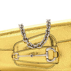 Metallic Demetra Mini Horsebit 1955 Asymmetric Shoulder Bag Gold