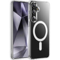 Entronix [Magnetic] Case Compatible with Galaxy S24 - [Hard Back] Slim Clear
