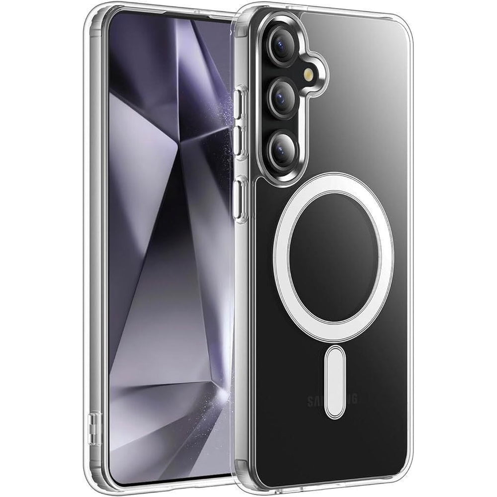 Entronix [Magnetic] Case Compatible with Galaxy S24 Plus - [Hard Back] Slim Clear
