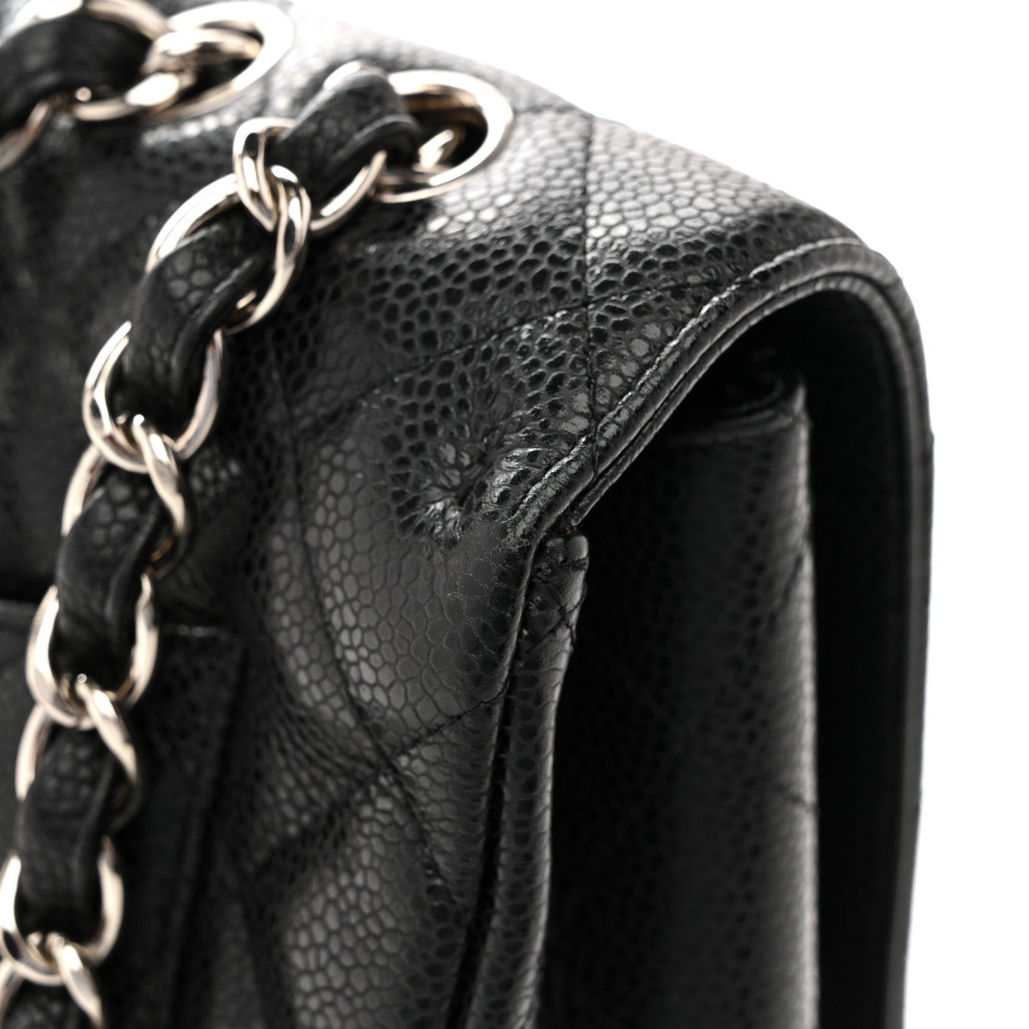 Caviar Quilted Jumbo Single Flap Black