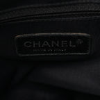 Coated Canvas Quilted Large Paris Biarritz Tote Black