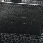 Raffia Monogram Le 5 A 7 Medium Tote Black