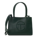 Vegan Leather Small Shopping Bag Dark Olive