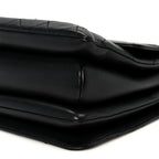 Calfskin Quilted Small Gold Top Handle Flap Black