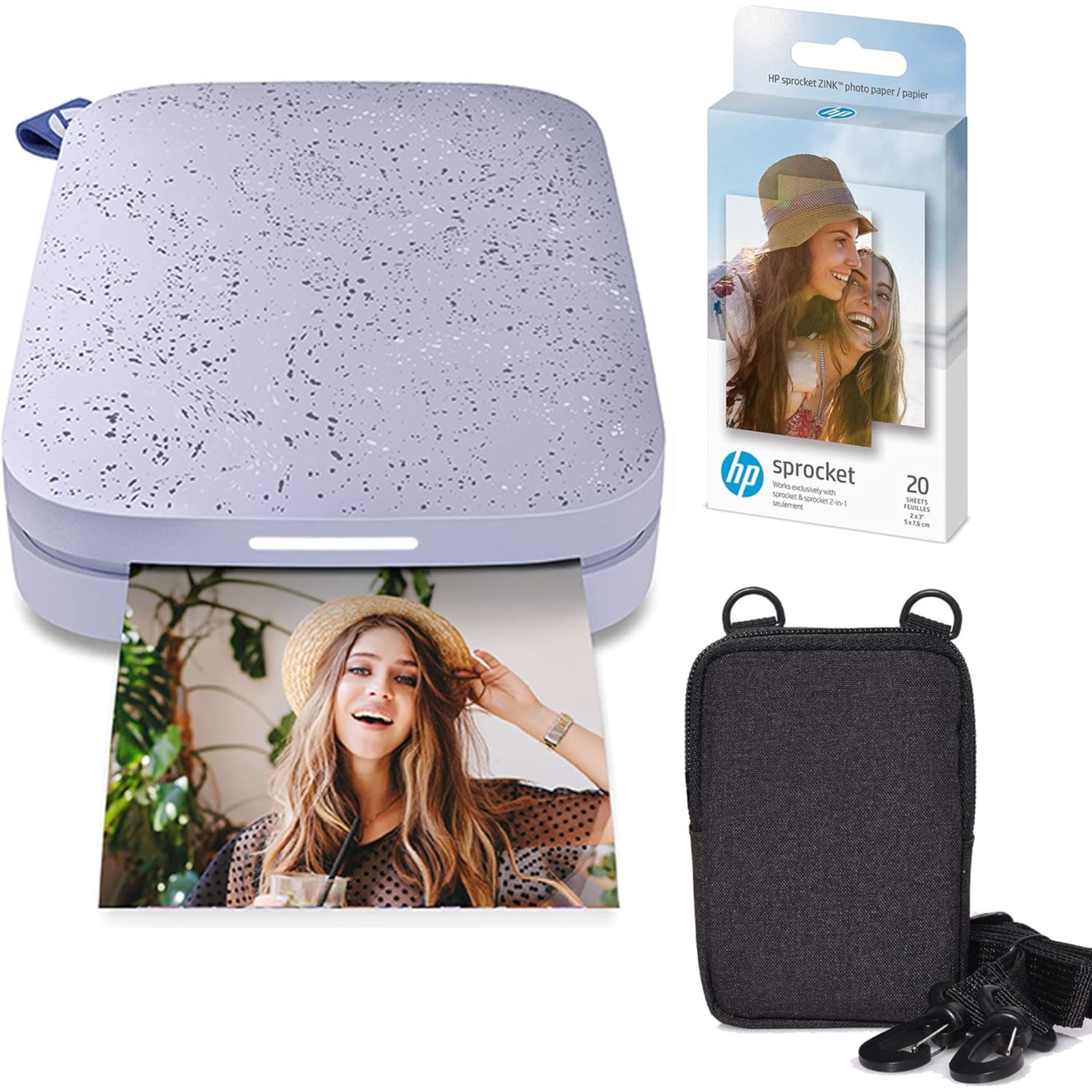 HP Sprocket Portable 2x3" Instant Photo Printer and Zink Paper Bundle
