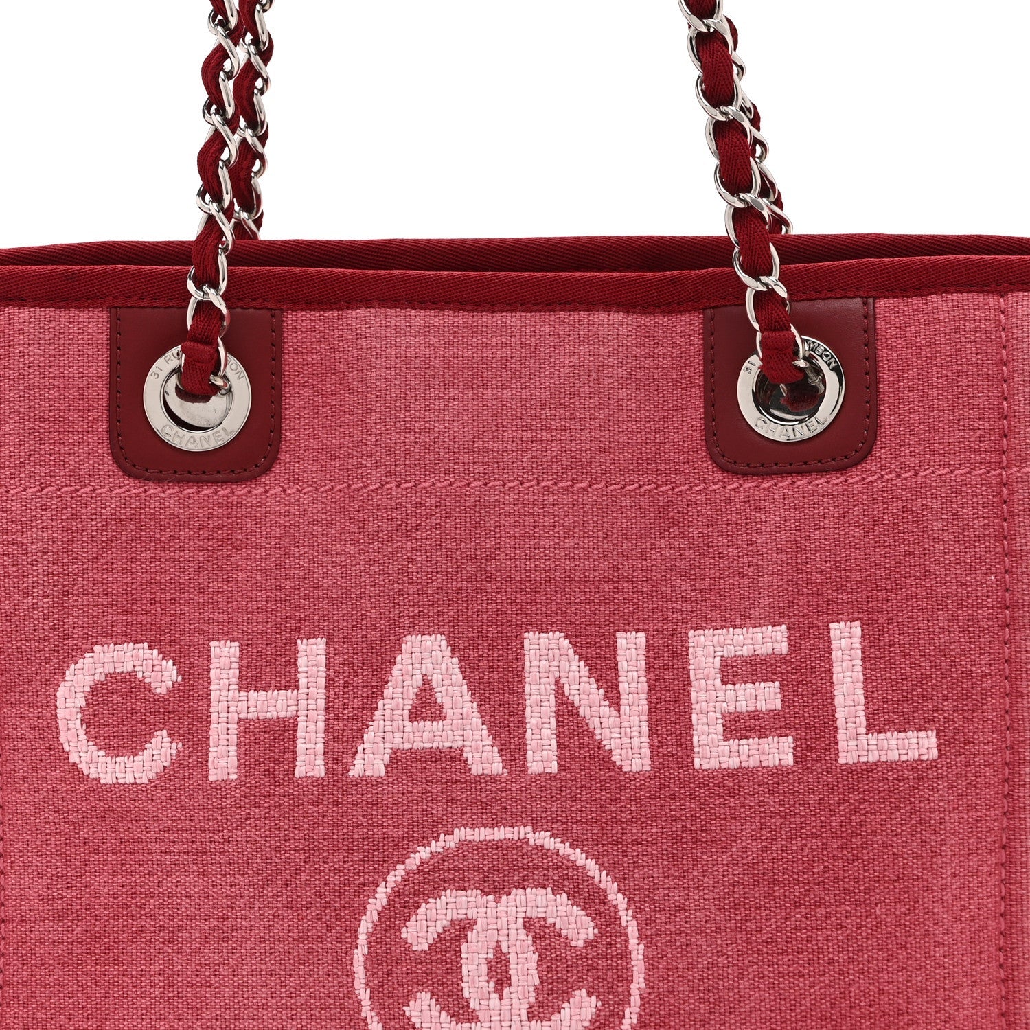 Canvas Mini Deauville Tote Red