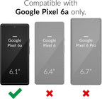 Entronix Clear Screen Protector Compatible with Pixel 6a - 2 Piece Combo