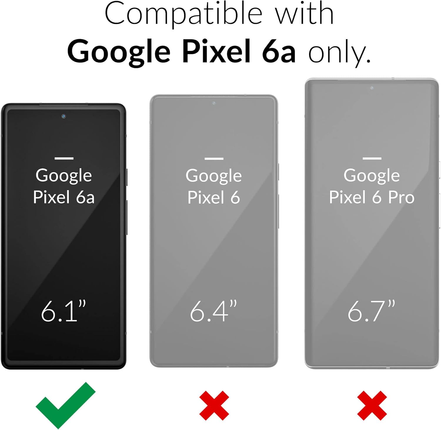 Entronix Clear Screen Protector Compatible with Pixel 6a - 2 Piece Combo