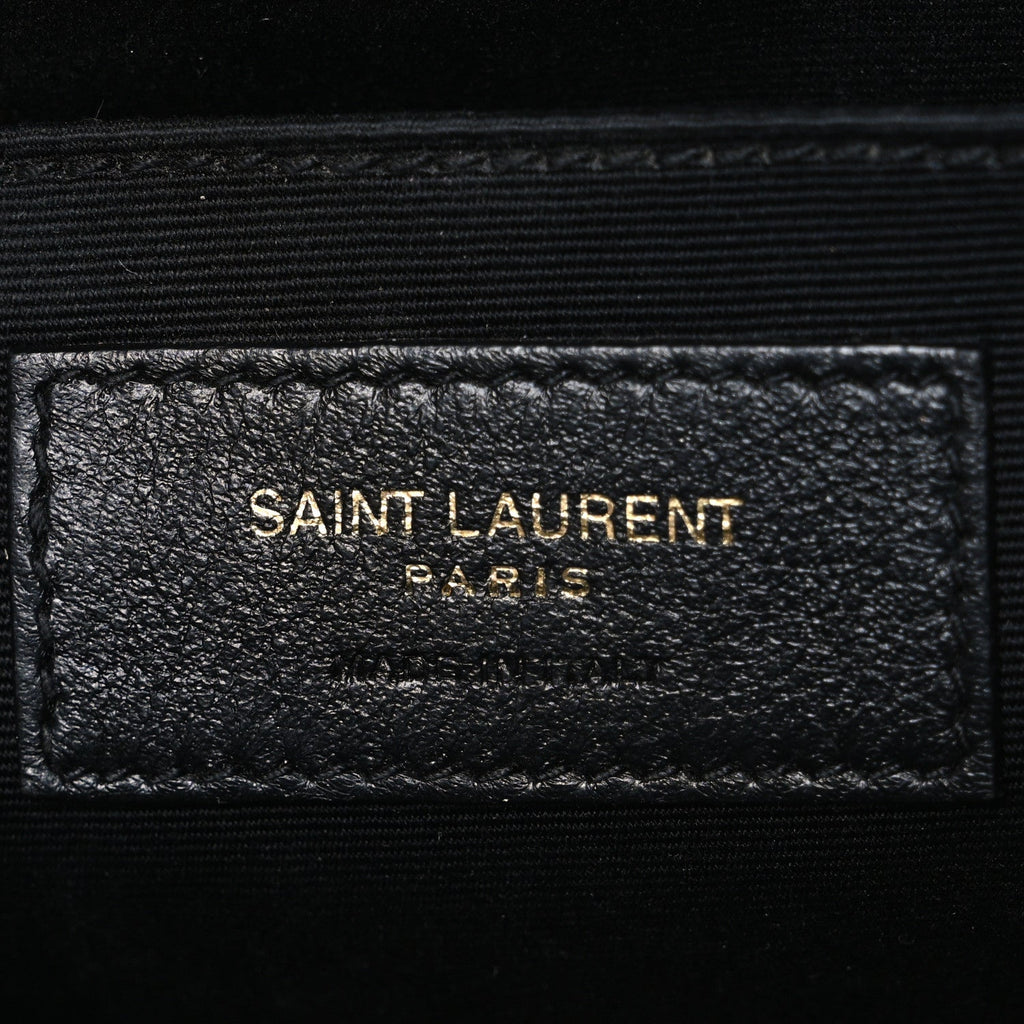 Suede Calfskin Monogram Lou Camera Bag Black