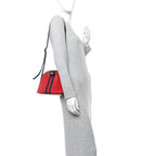 Suede Patent Web GG Small Ophidia Dome Shoulder Bag Hibiscus Red