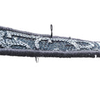 Oblique Embroidered Saddle Bag Denim Blue