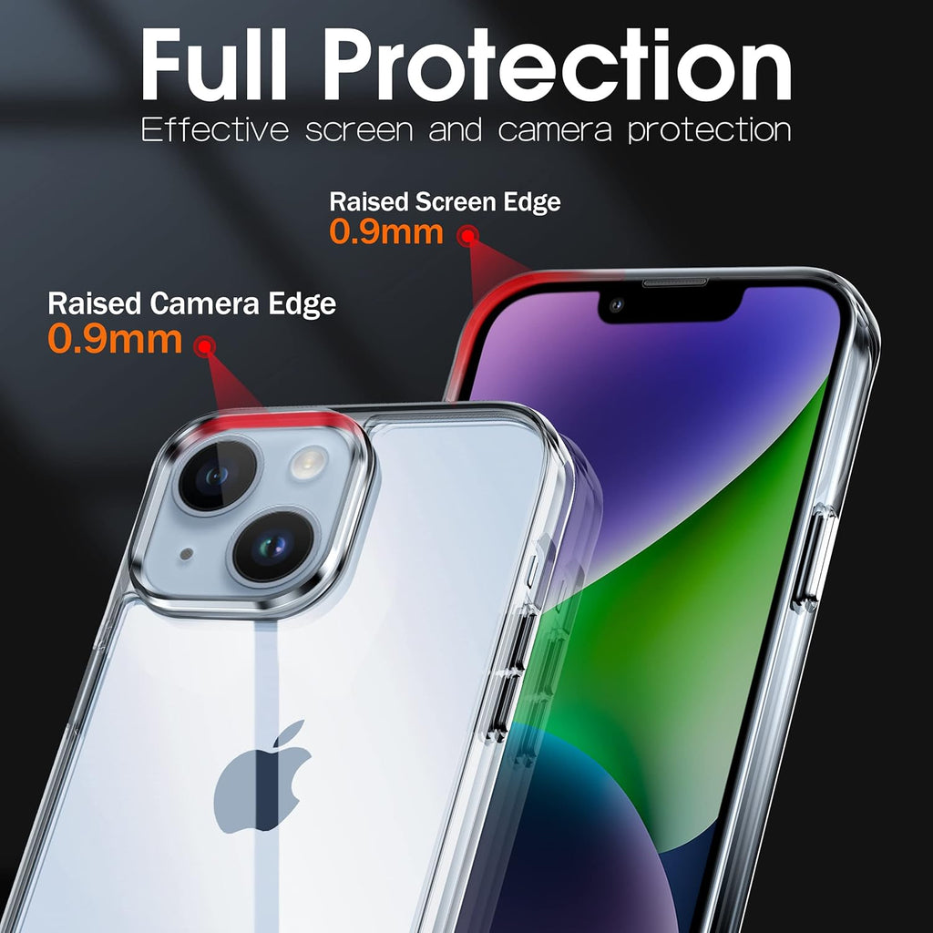 Entronix Case Compatible with iPhone 14 Plus - [Hard Back] Thick Clear
