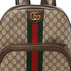 GG Supreme Monogram Medium Ophidia Day Backpack Brown