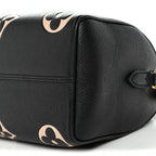 Empreinte Monogram Giant Speedy Bandouliere 25 Black Beige