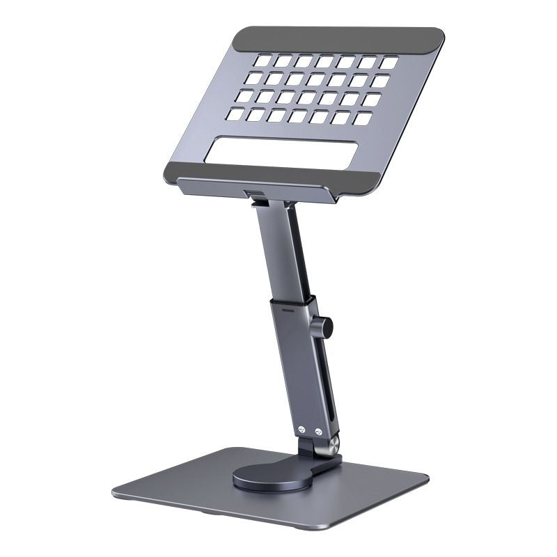 Tablet Stand Holder For Desk Dual Rod Support Aluminum Desktop Tablet Holder Adjustable Foldable Dock Multi-Angle Riser Compatible With Ipad Pro 12.9; 9.7; 10.5; Ipad Air Mini 4 3 2 Silver