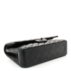 Lambskin Quilted Medium Double Flap So Black