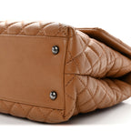 Caviar Quilted Medium Coco Handle Flap Camel