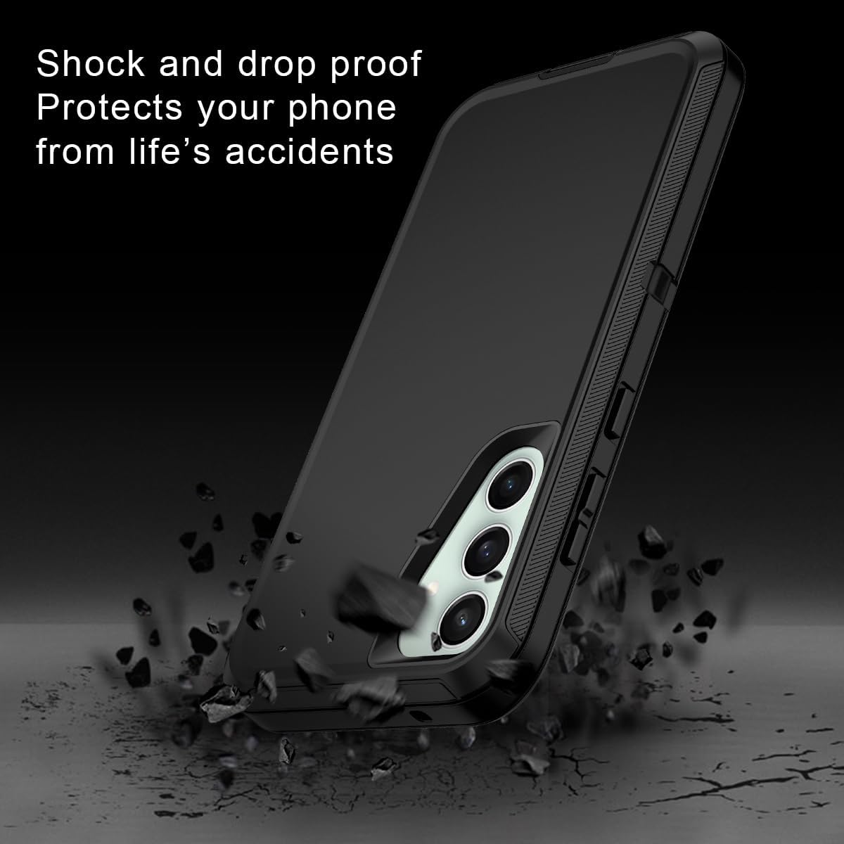 Entronix Bundle Compatible with Galaxy S25 Plus - Heavy Duty Case & 2 Clear Screen Protectors