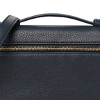 Grained Calfskin L19 Extra Pocket Pouch Navy