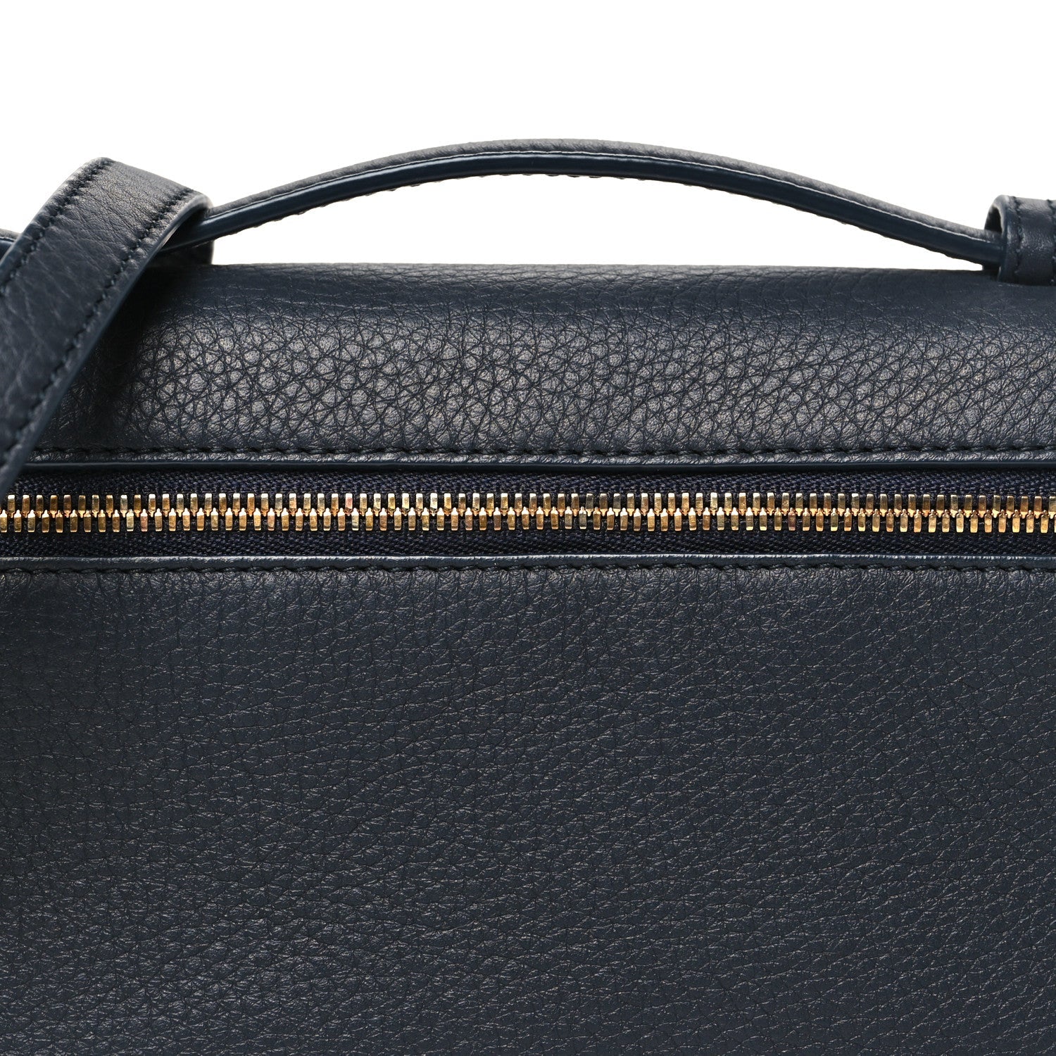 Grained Calfskin L19 Extra Pocket Pouch Navy