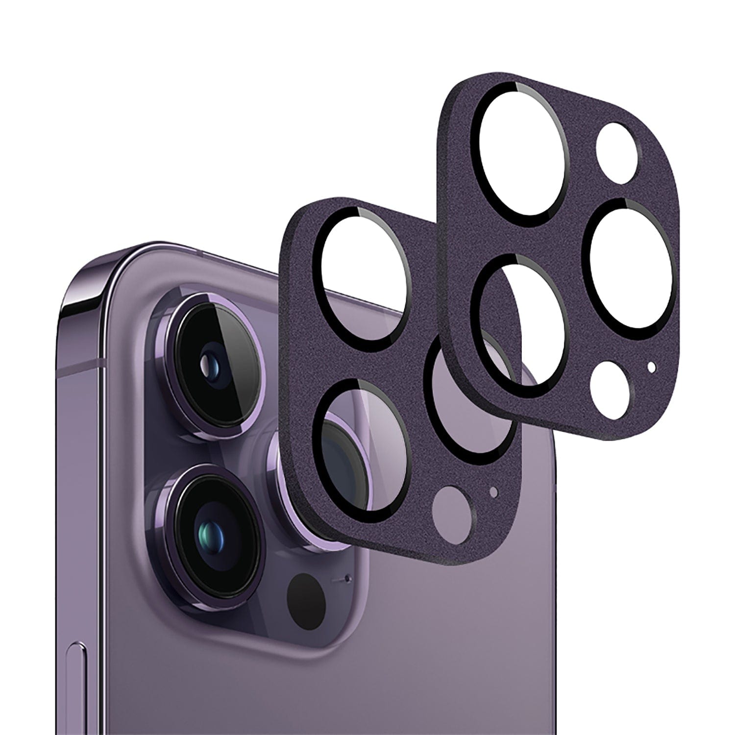 SAHARA - ZeroDamage HD Flexible Glass Camera Lens Protector (2-Pack) - iPhone 14 Pro and Pro Max