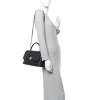 Caviar Quilted Small Coco Handle Flap Black