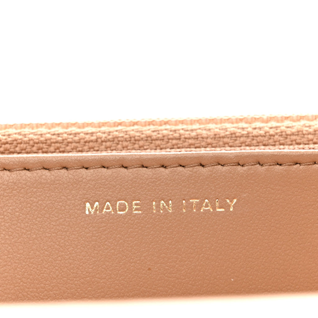 Calfskin Quilted Perfect Fit Wallet On Chain WOC Beige