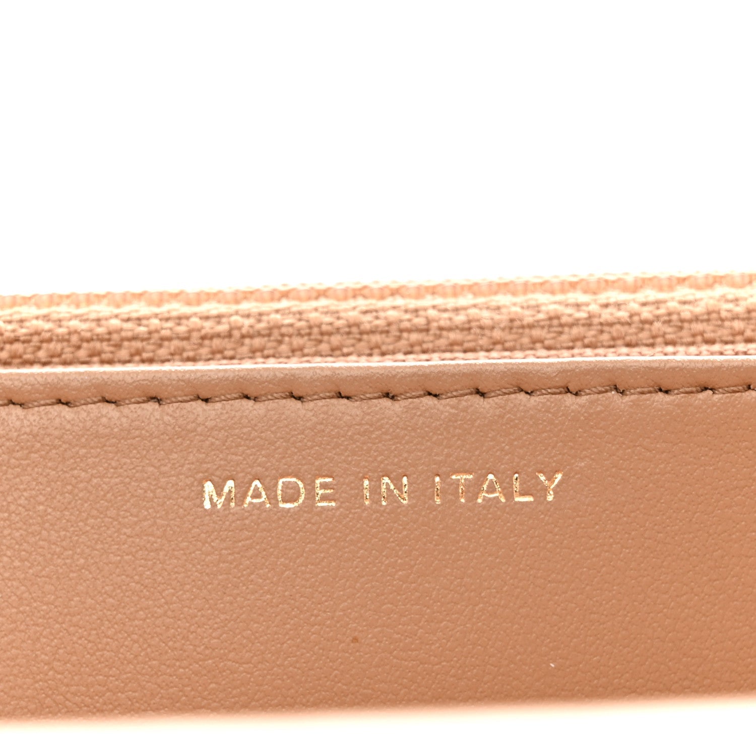 Calfskin Quilted Perfect Fit Wallet On Chain WOC Beige
