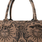 Canvas Embroidered Large Toile de Jouy Soleil Book Tote Beige
