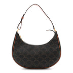 Triomphe Canvas Calfskin Ava Shoulder Bag Tan