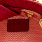 Snakeskin Broadway Mini Heart Top Handle Bag Rasberry Candy
