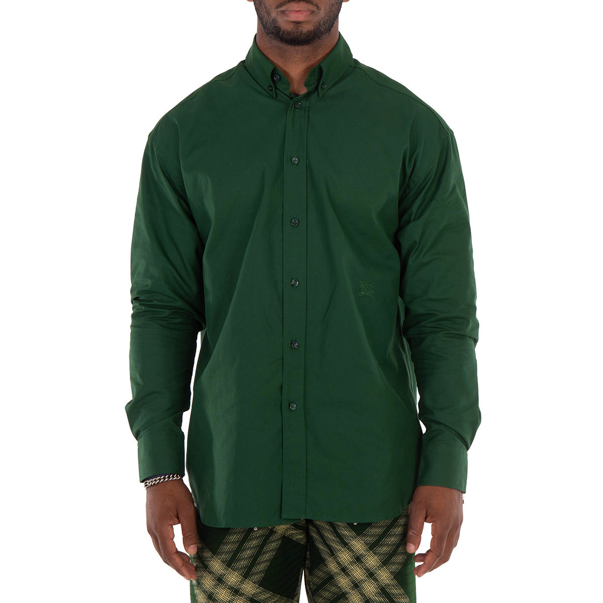 Burberry Baumwollhemd mit gesticktem Reiterlogo