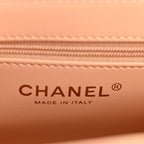 Shiny Aged Calfskin Quilted Nano Kelly Shopper Beige