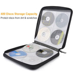 400 Discs CD Case CD DVD Storage Binder Sleeves Bag Portable Media Disk Wallet