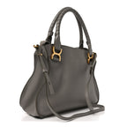 Calfskin Small Marcie Satchel Cashmere Grey
