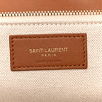 Canvas Calfskin Lauren Panier Tote Desert Dust
