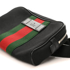 Canvas Web Slim Belt Bag Black